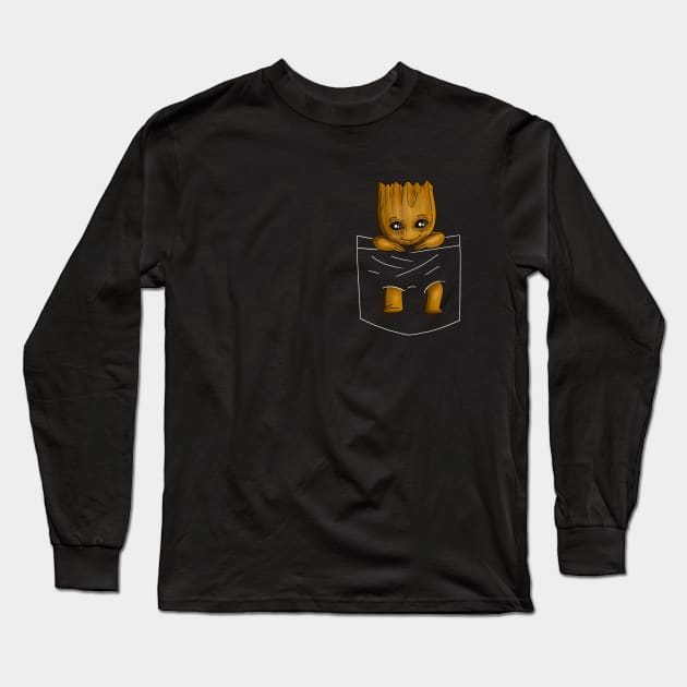 Groot Pocket Long Sleeve T-Shirt by peekxel